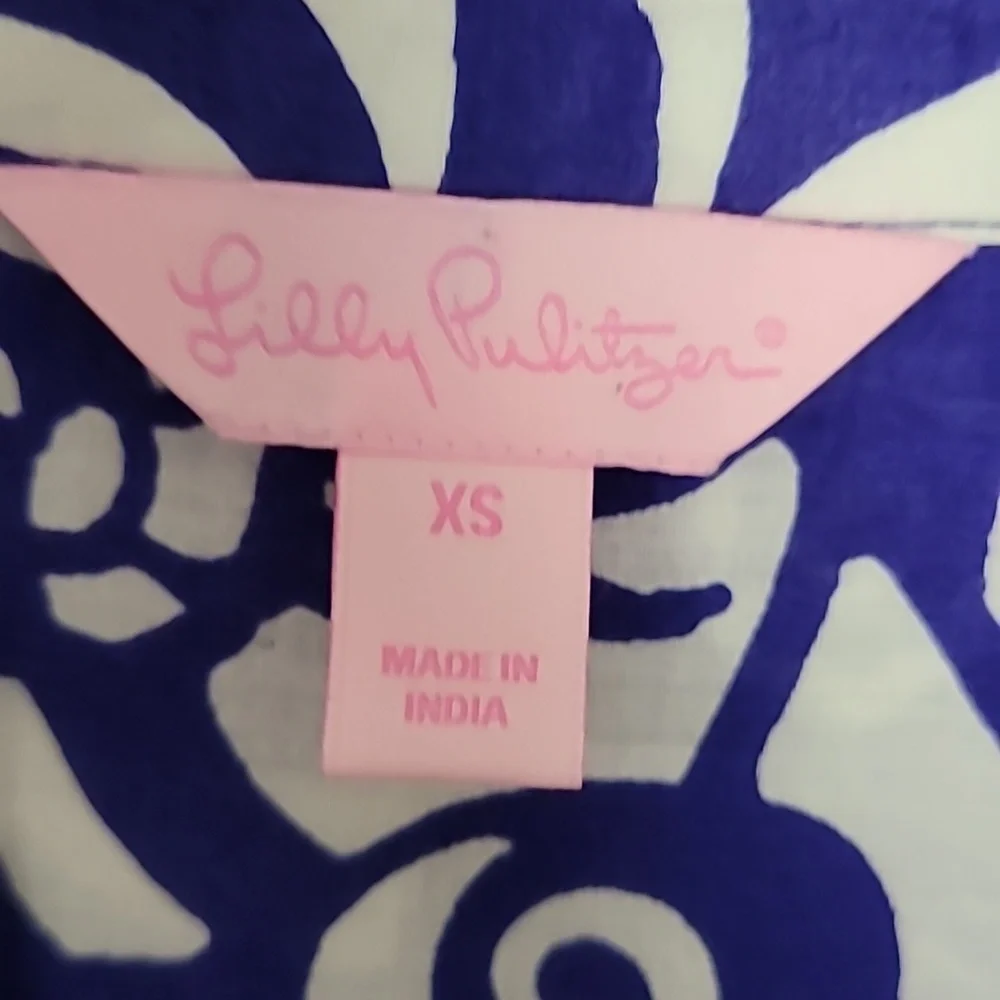 Lilly Pulitzer pullover shirt dress Sz XS Seahorse Beachy Vacation Resort - Picture 4 of 9